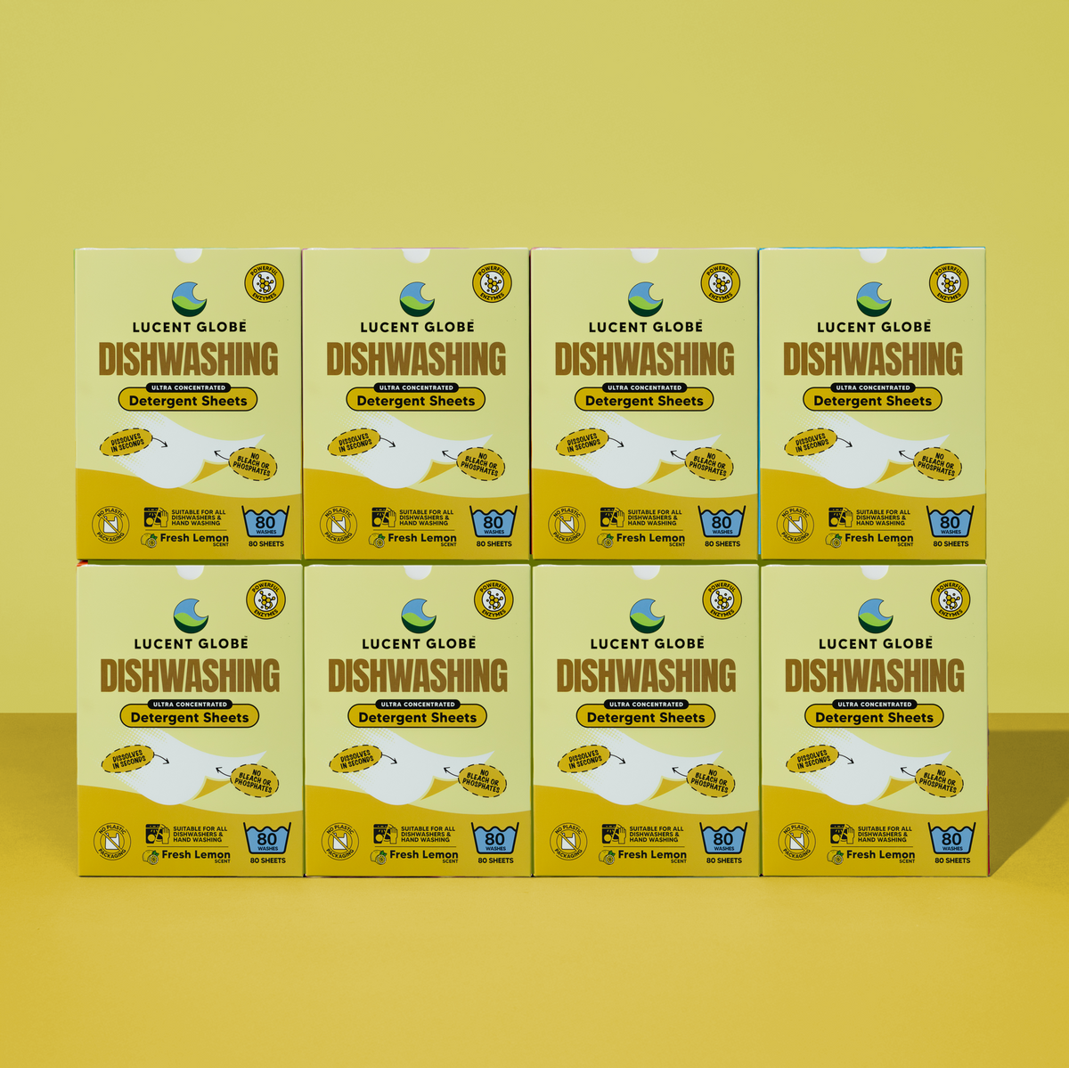 8 Pack Dishwashing Detergent Sheets