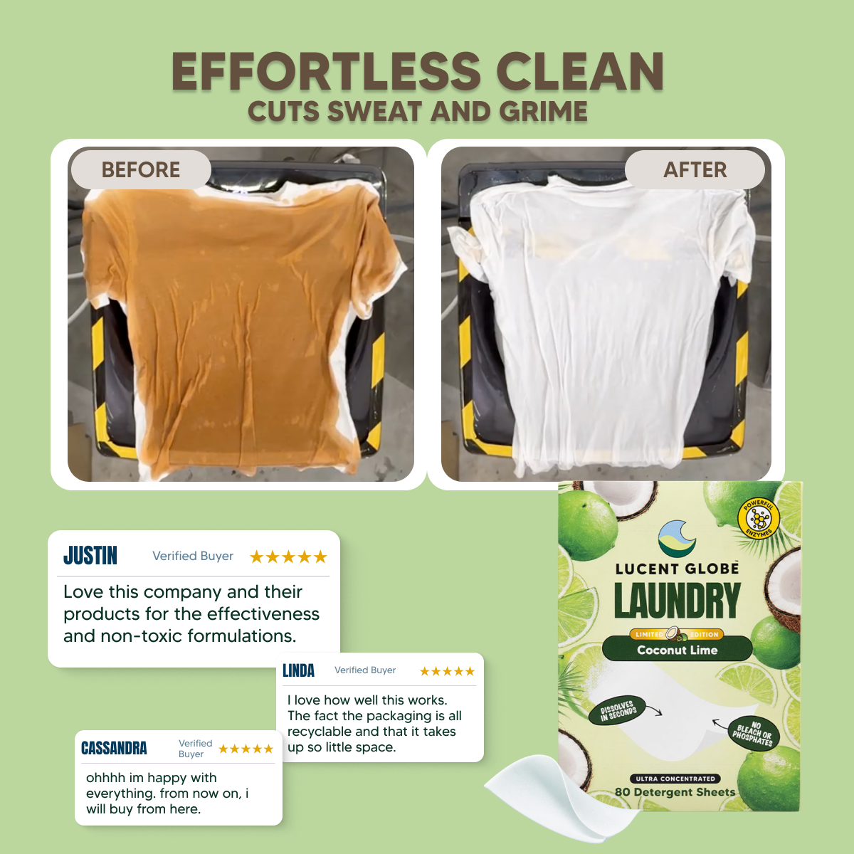 Coconut Lime Laundry Detergent Sheets - Limited Edition