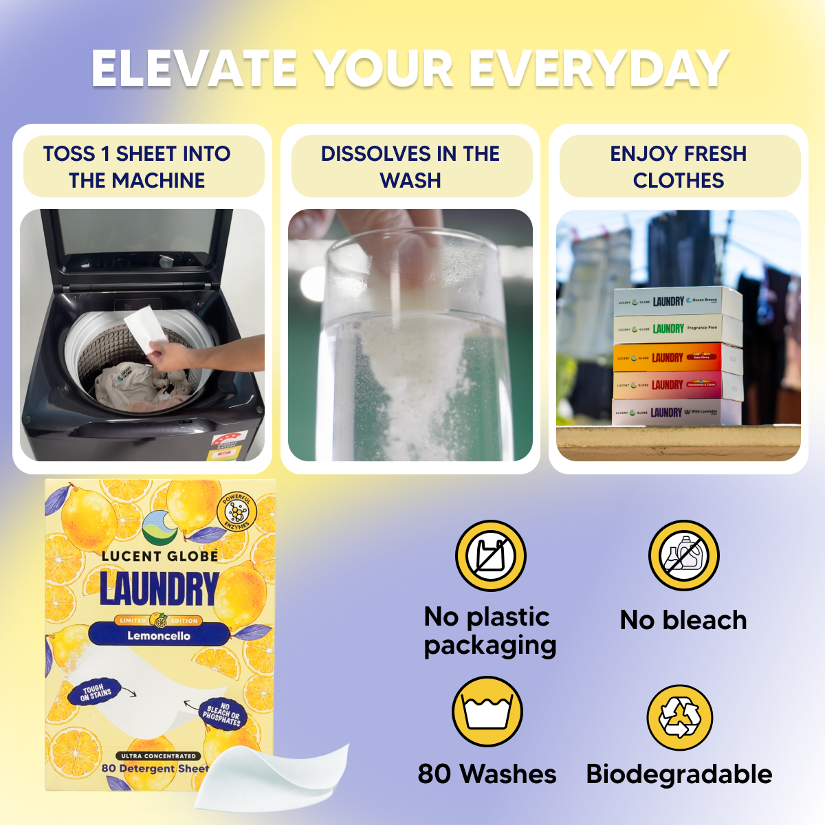 Lemoncello Laundry Detergent Sheets - Limited Edition