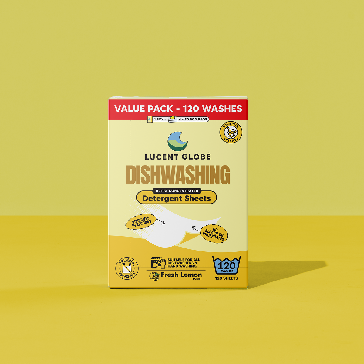 Dishwashing Detergent Sheets - 120 Value Pack