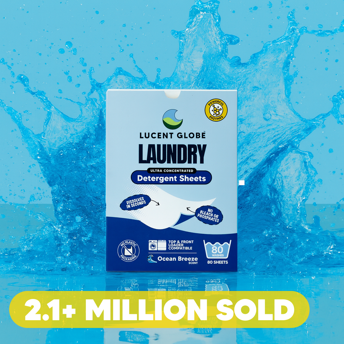 Laundry Detergent Sheets - Ocean Breeze - 1 Pack