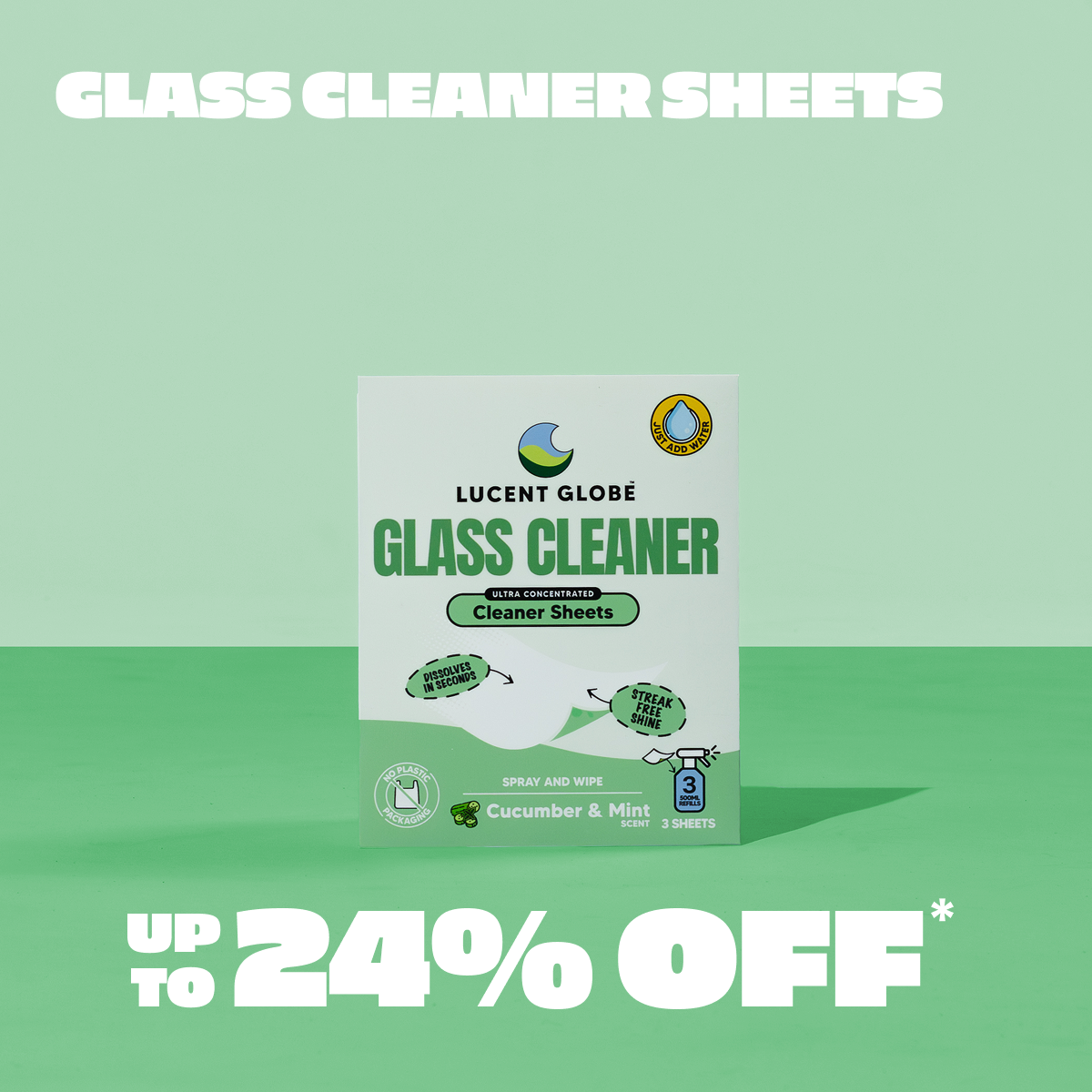 Glass Cleaner Sheets