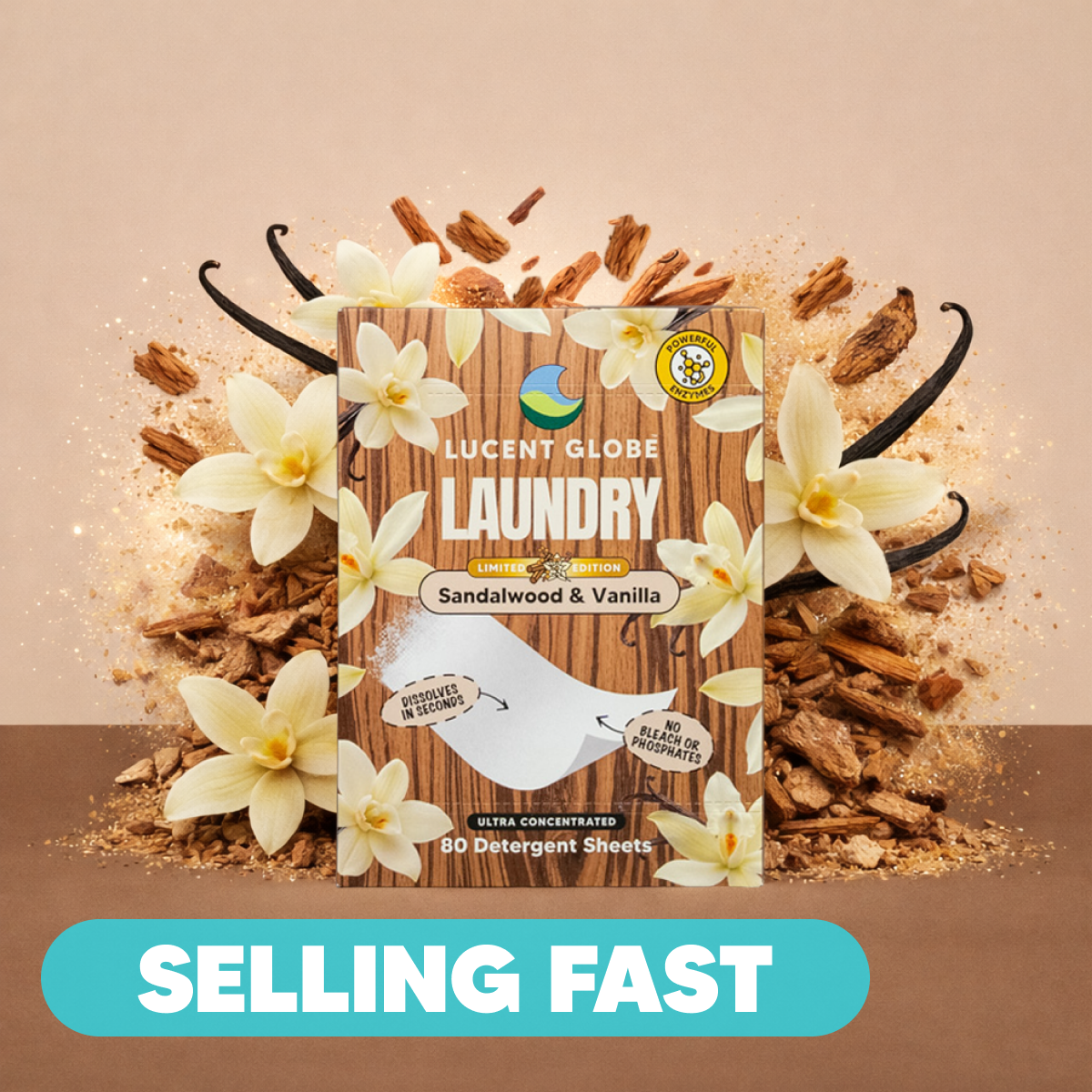 Sandalwood & Vanilla Laundry Detergent Sheets - Limited Edition