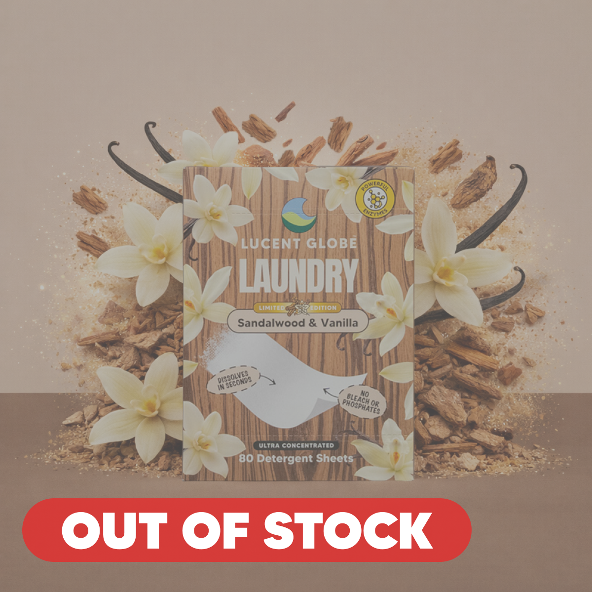 Sandalwood & Vanilla Laundry Detergent Sheets - Limited Edition