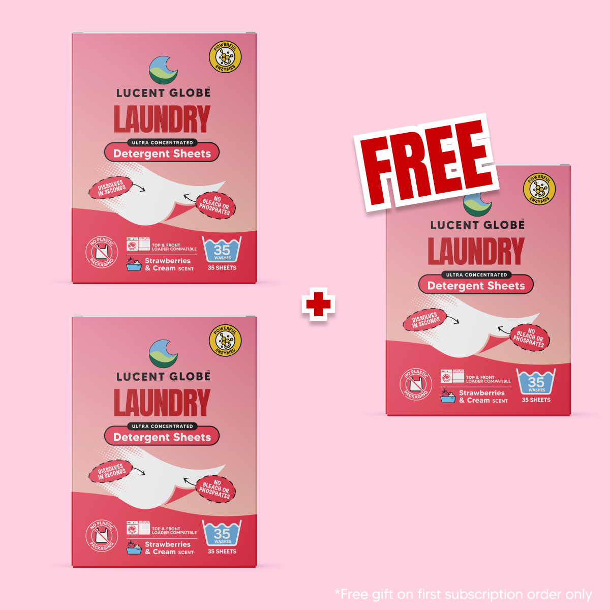 Strawberries & Cream Laundry Detergent Sheets Mini Pack