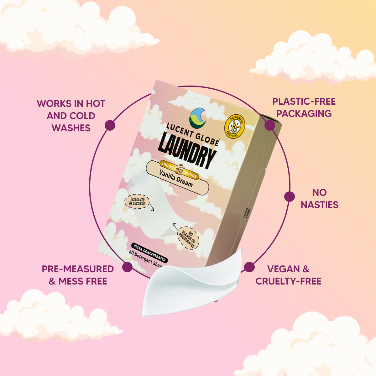 Vanilla Dream Laundry Detergent Sheets - Limited Edition