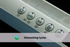 Dishwasher showing buttons with Dishwashing Cycles