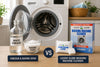 vinegar and baking soda vs washing machine cleaner tablet by Lucent Globe