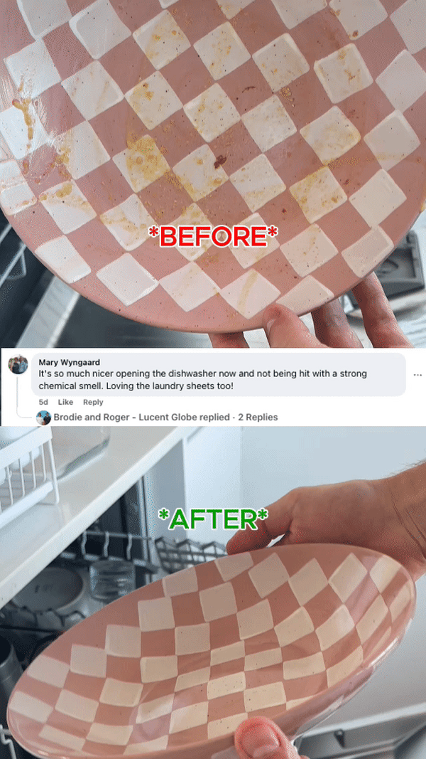 Dishwashing Detergent Sheets (Up to 80 Washes) Fresh Lemon