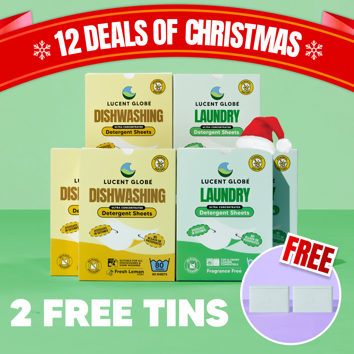 Detergent Sheet Bundle + 2 FREE Tins
