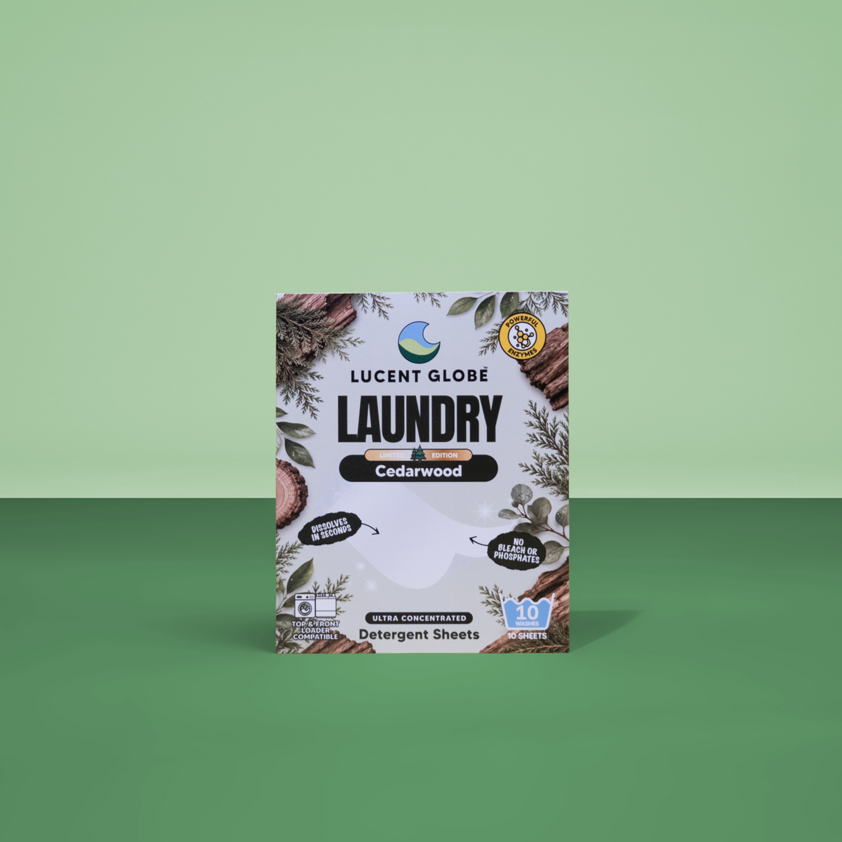 Laundry Detergent Sheets - Cedarwood - 10 Pack