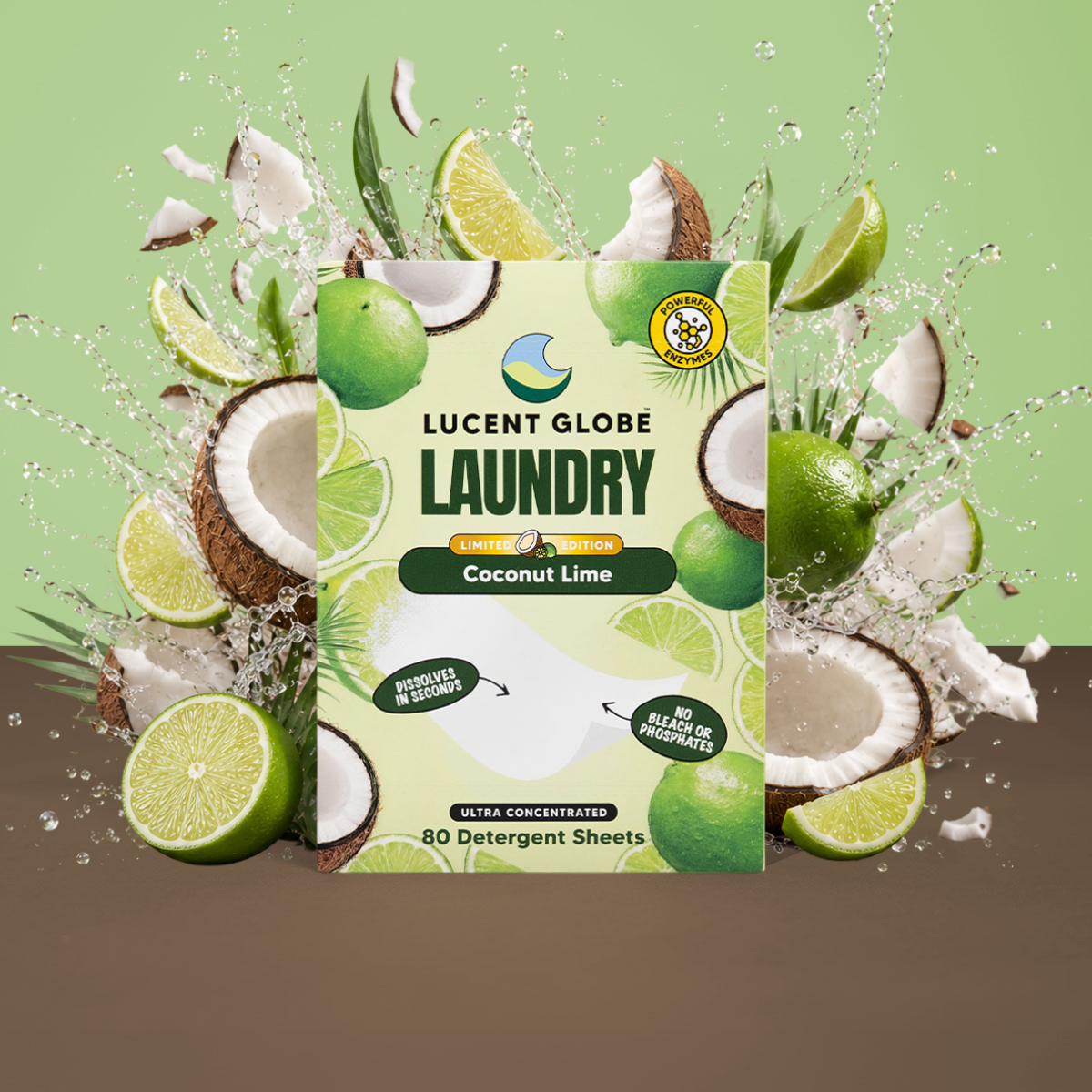 Laundry Detergent Sheets - Coconut Lime - 1 Pack