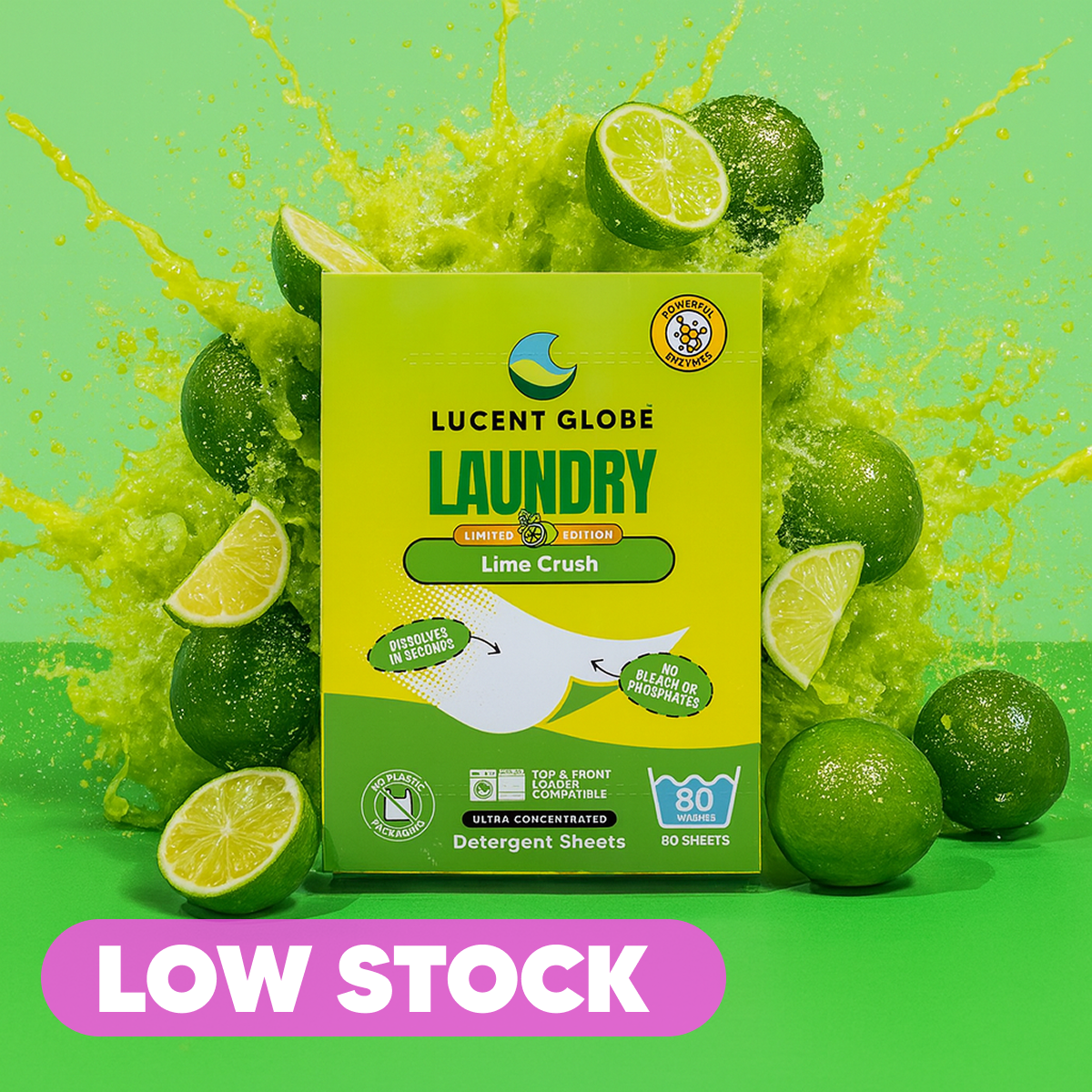 Laundry Detergent Sheets - Lime Crush - 1 Pack