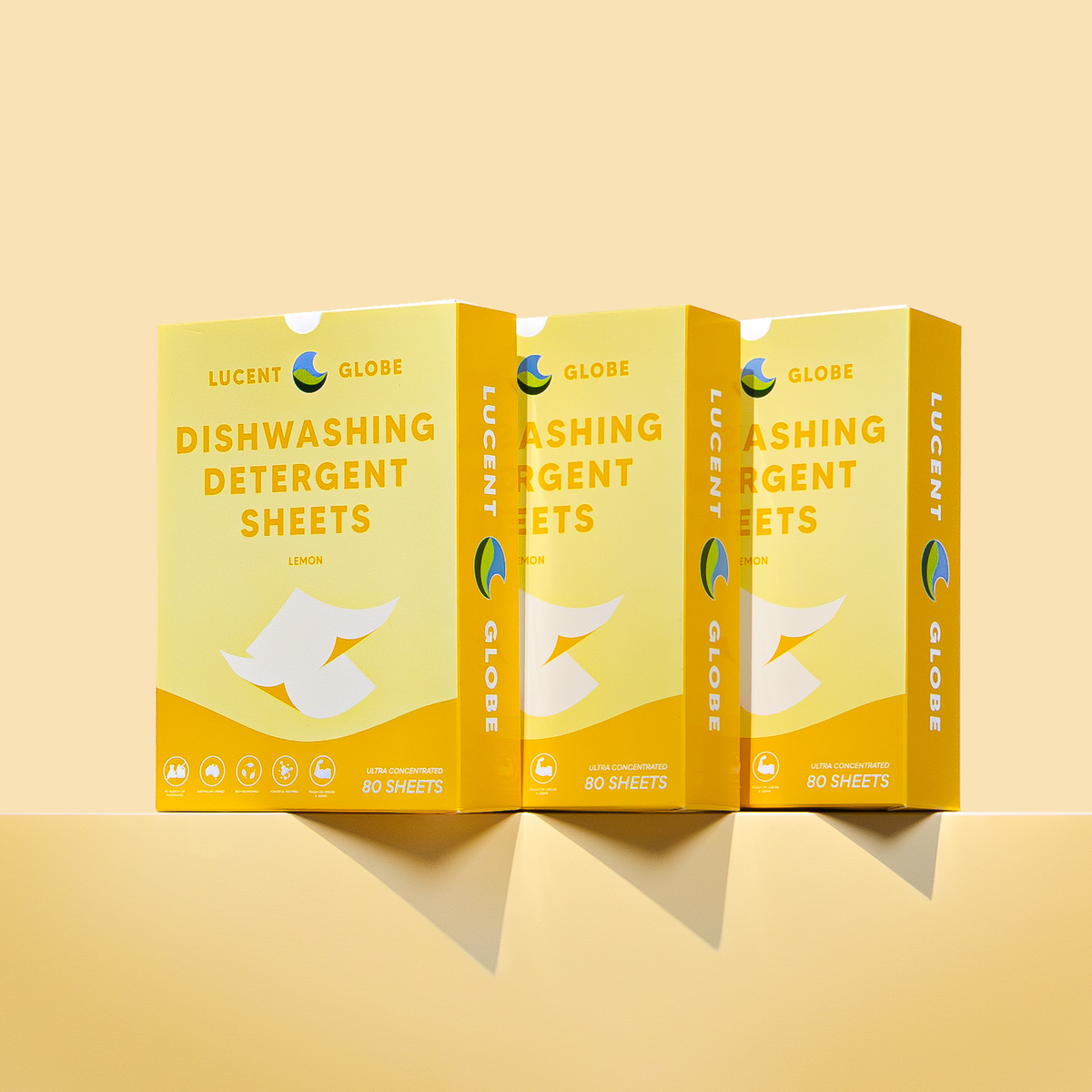 Dishwashing Detergent Sheets (Up to 80 Washes) Fresh Lemon