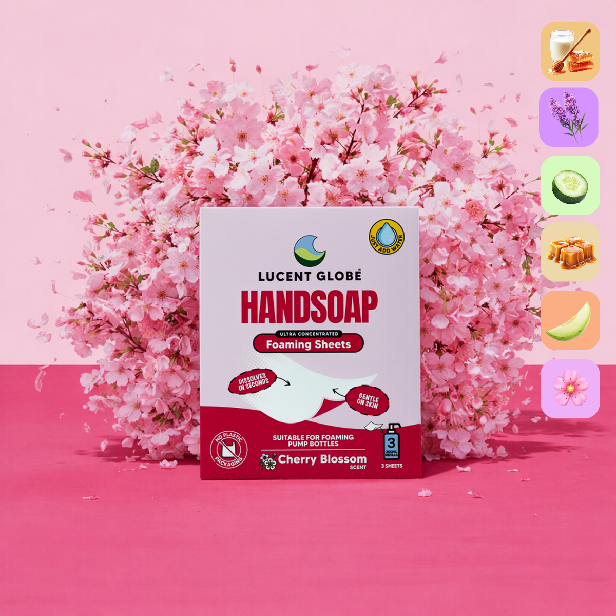 Cherry Blossom Handsoap Sheets - Limited Edition