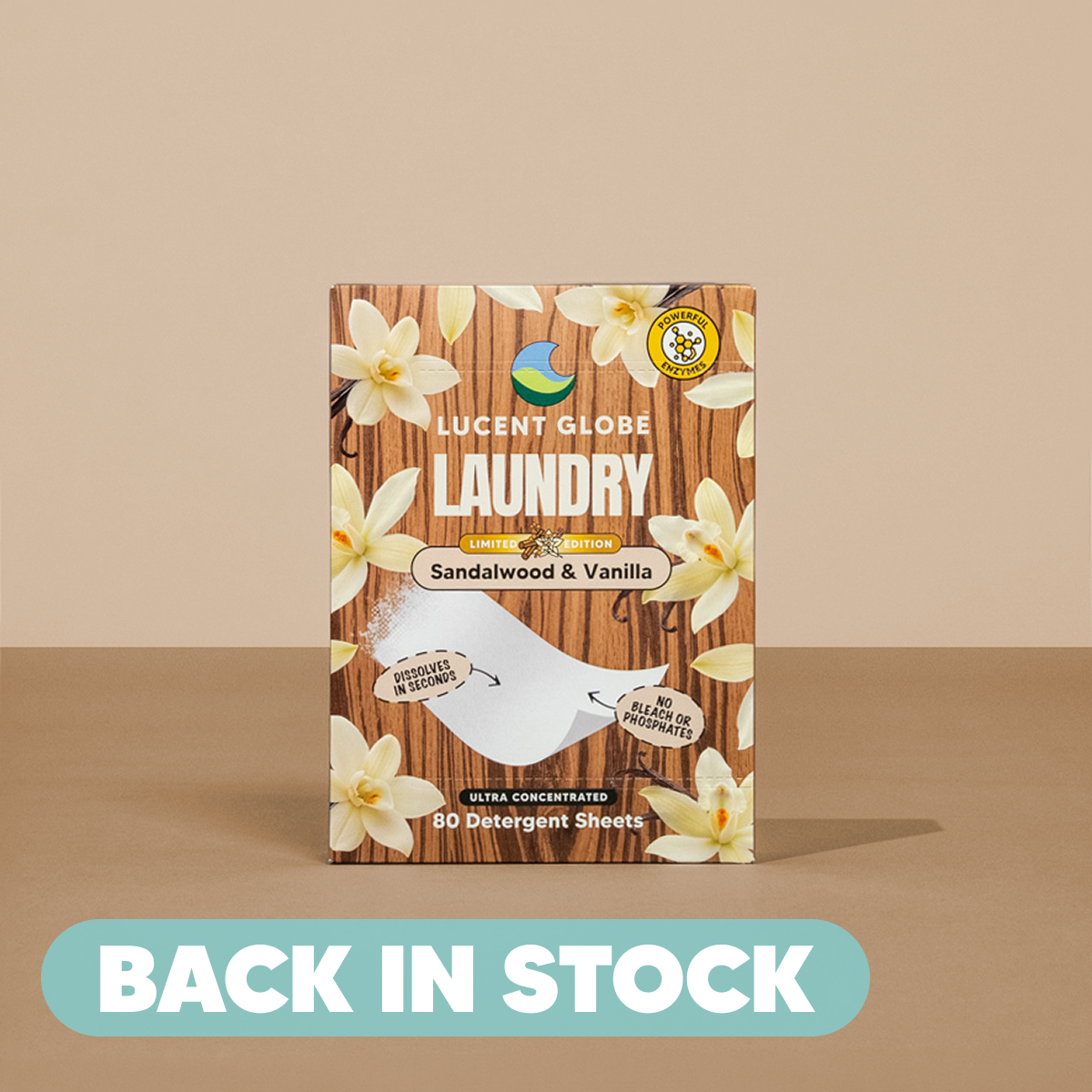 Sandalwood & Vanilla Laundry Detergent Sheets - Limited Edition