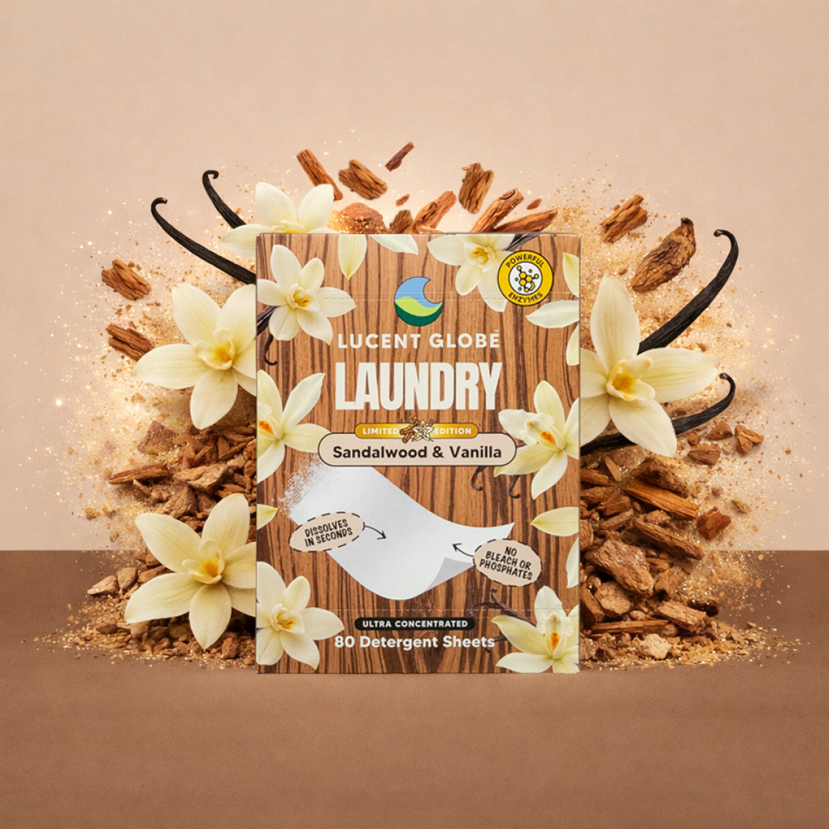 Sandalwood & Vanilla Laundry Detergent Sheets - Limited Edition