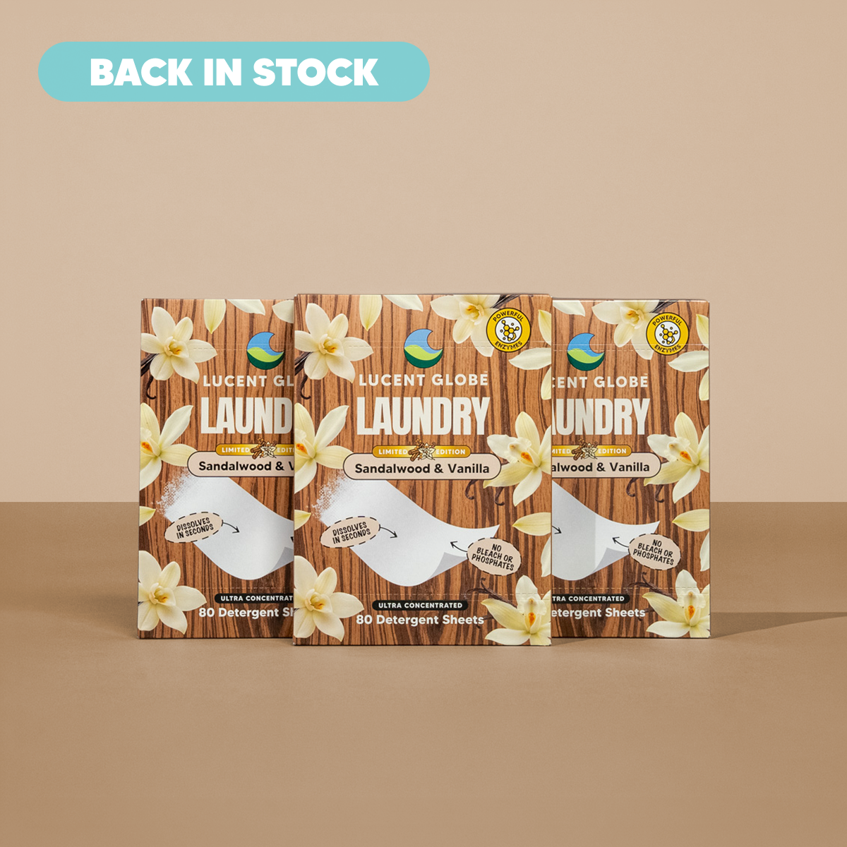 Sandalwood & Vanilla Laundry Detergent Sheets - Limited Edition
