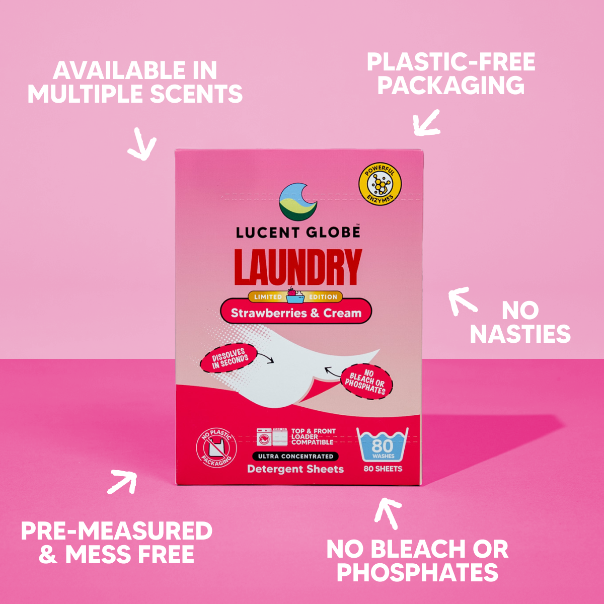 Strawberries & Cream Laundry Detergent Sheets - Limited Edition