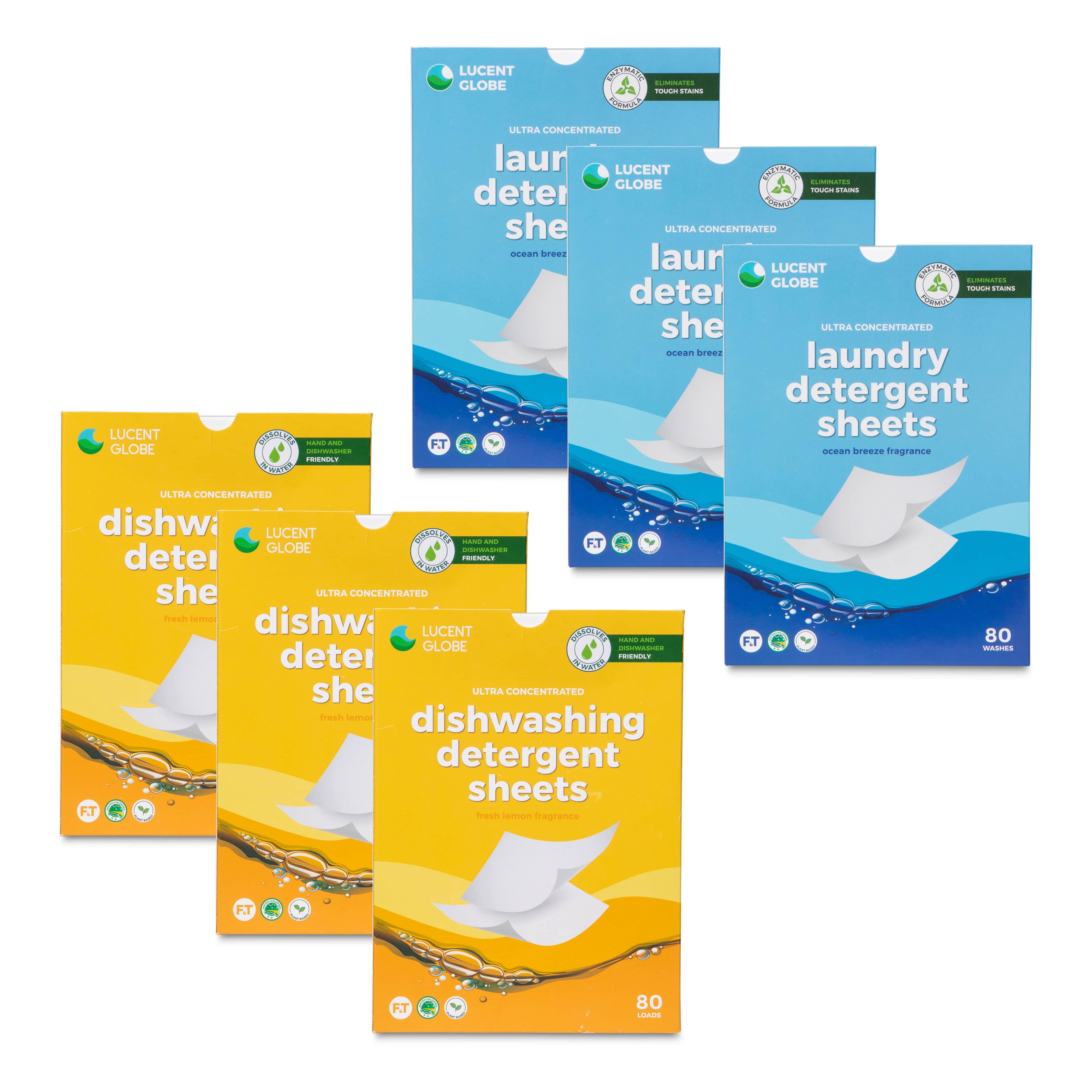 Laundry & Dishwashing Detergent Sheet Bundle Lucent Globe