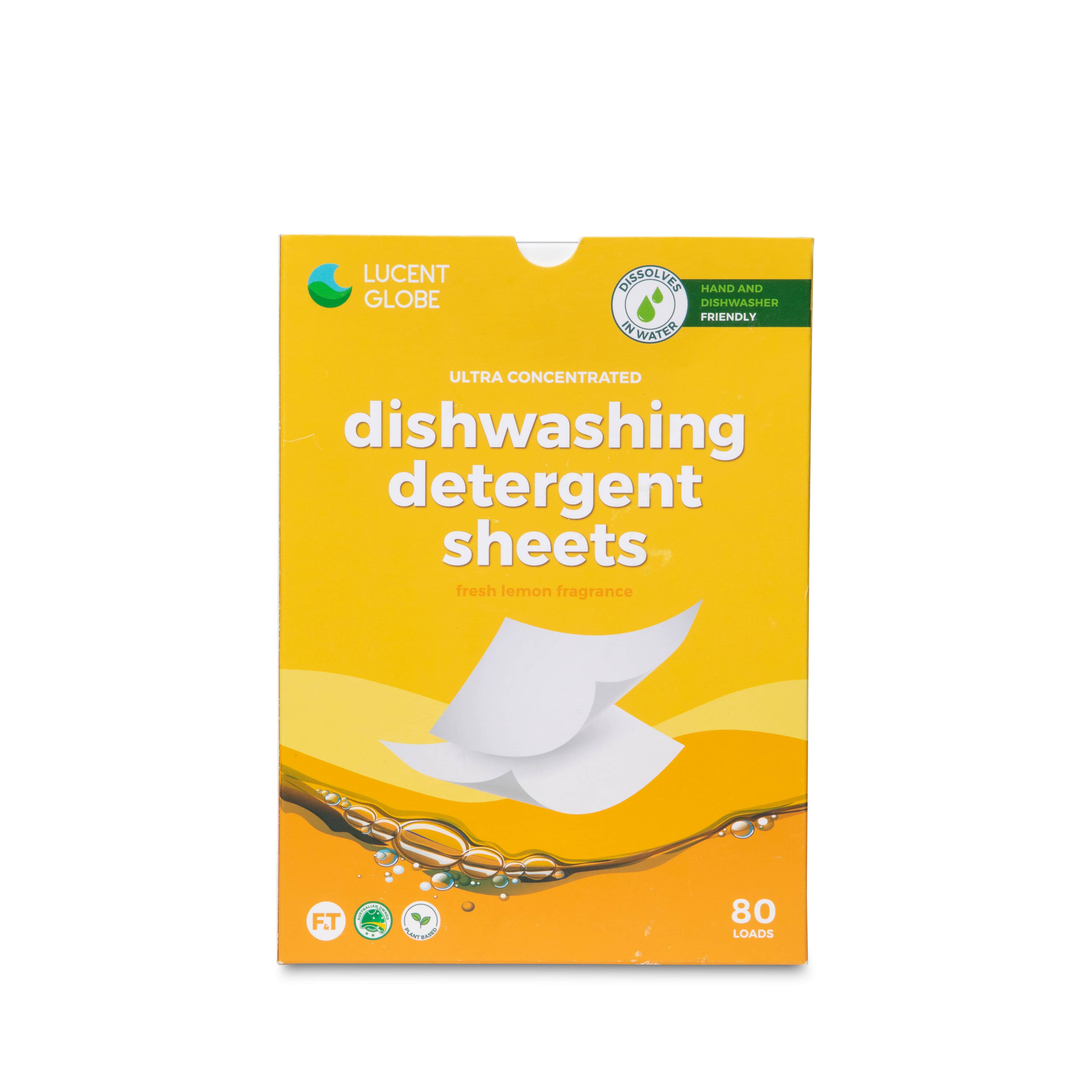 Dishwashing Detergent Sheets (Up to 80 Washes) Fresh Lemon